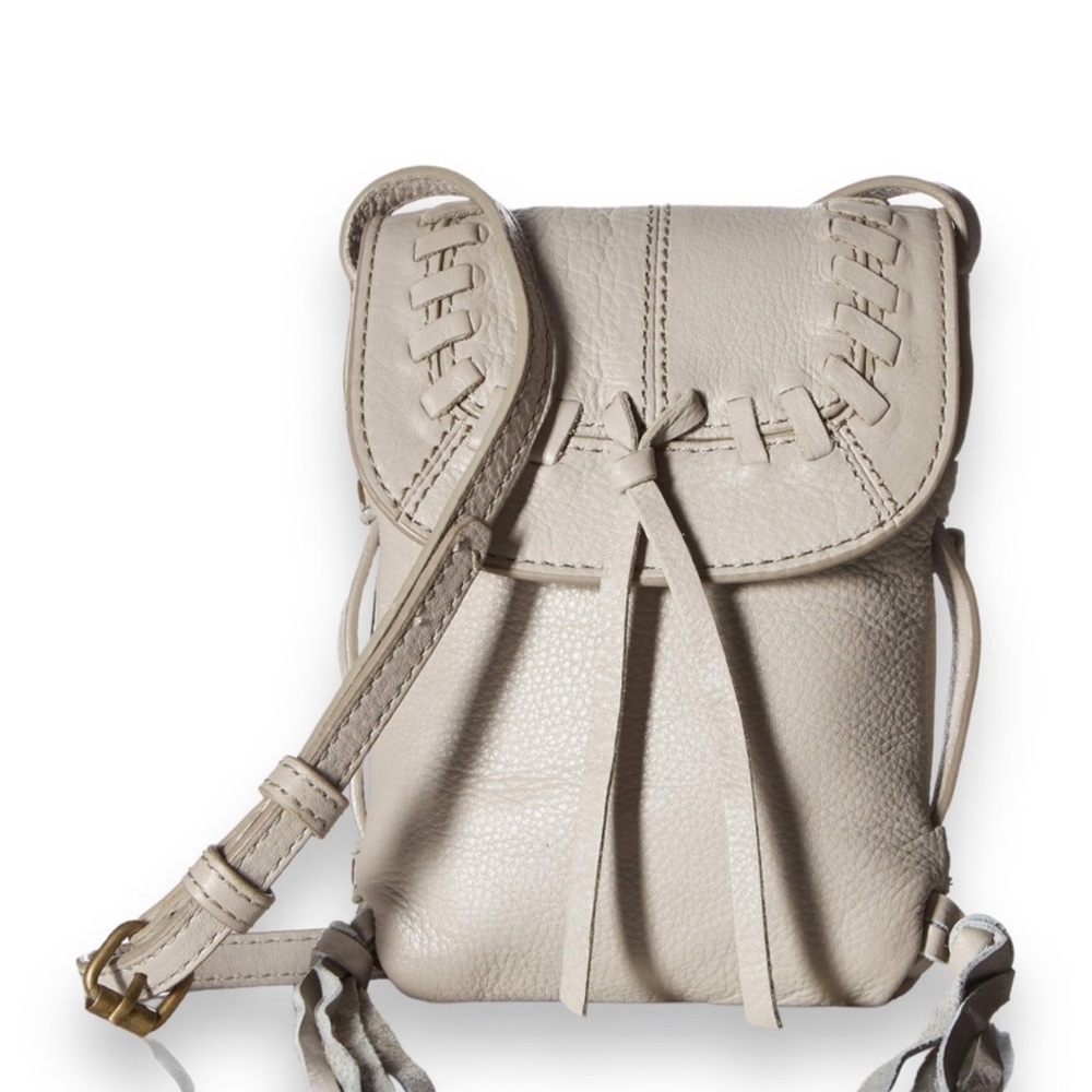 LIKE NEW! Lucky Brand 'Amber' Small Crossbody in Stone Tumbled Leather